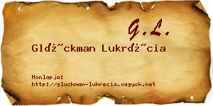 Glückman Lukrécia névjegykártya